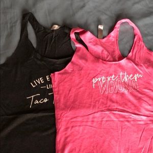 Four pack novelty work out tanks M